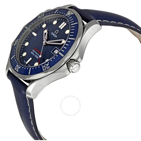 blue omega seamaster leather strap|authentic leather omega watch strap.